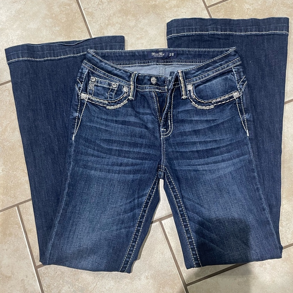 Miss Me Dark Blue Flare Jeans
